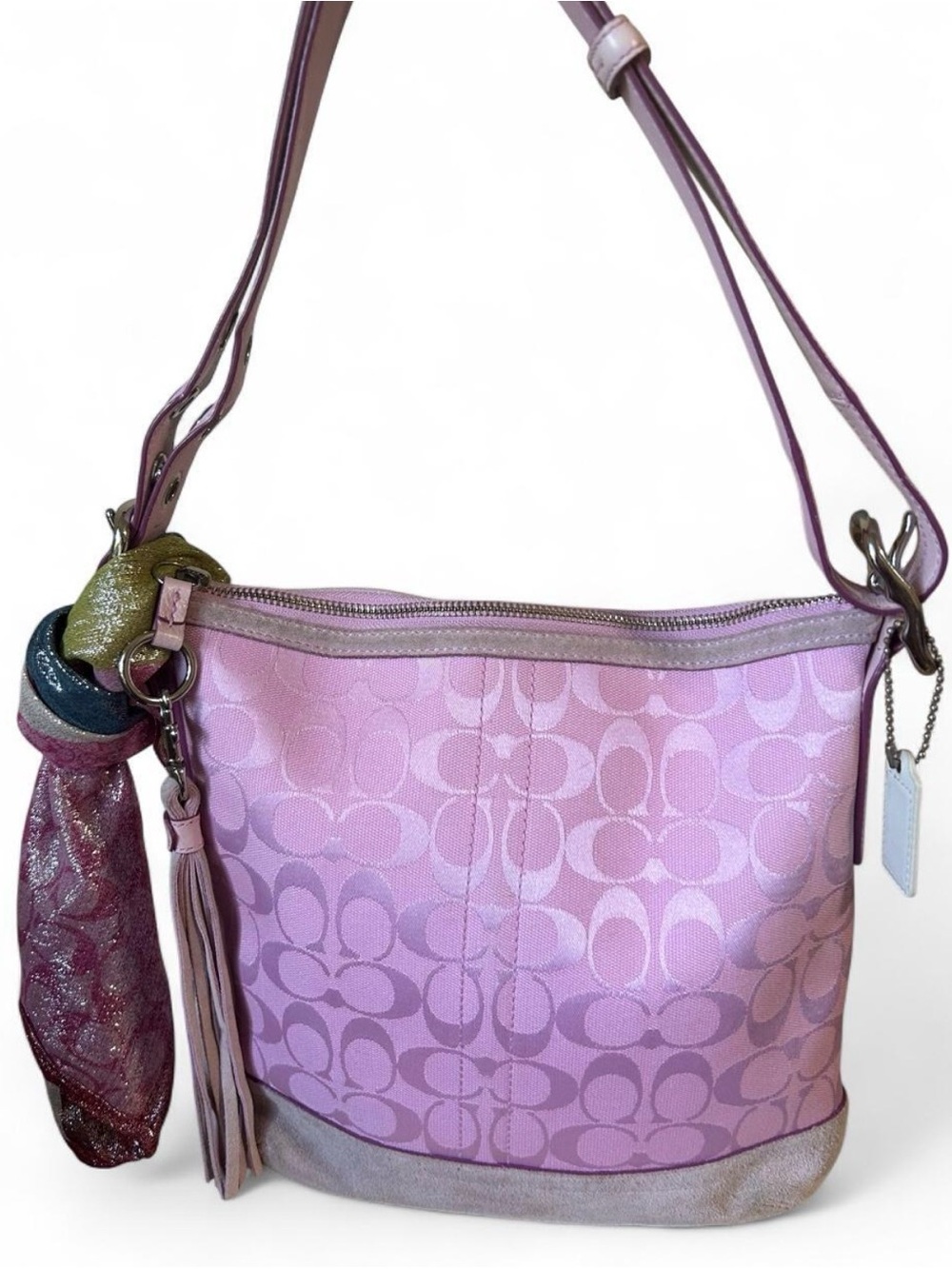 Coach Vintage Soho East West Convertible Bag 9362 and Coach Scarf - Picture 9 of 10